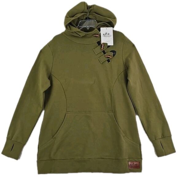 Alaskan Apparel ~Men's Size XXXL~ Olive Green Zip-Up Hoodie Sweatshirt NWOT. - Picture 8 of 12